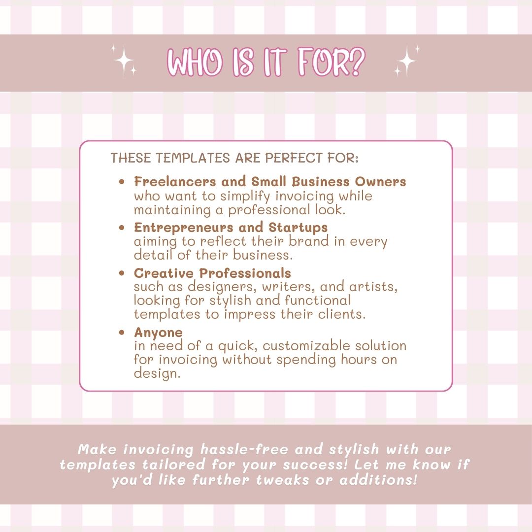 who is the invoice template for