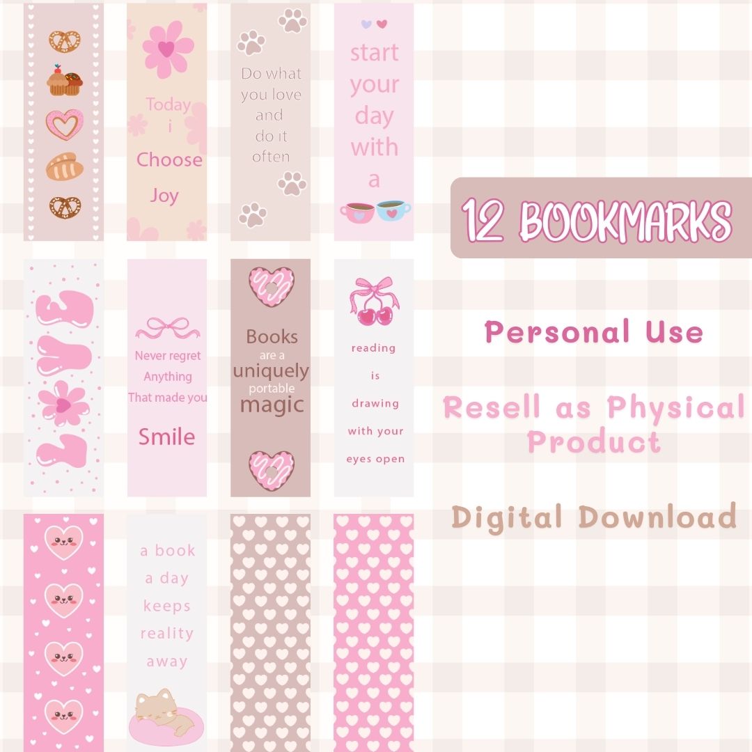 12 bookmark templates for personal use