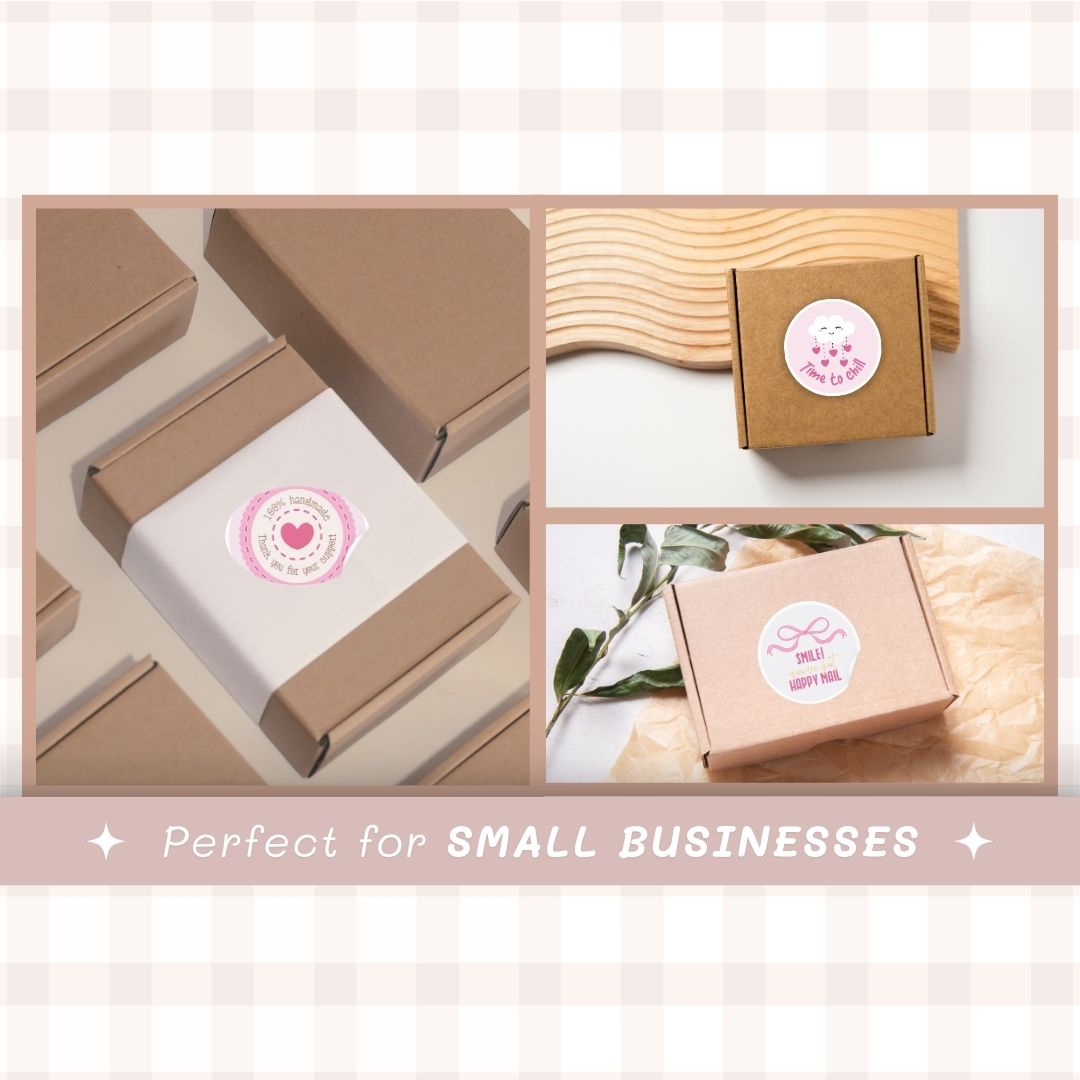 Digital sticker label template perfect for small businesses