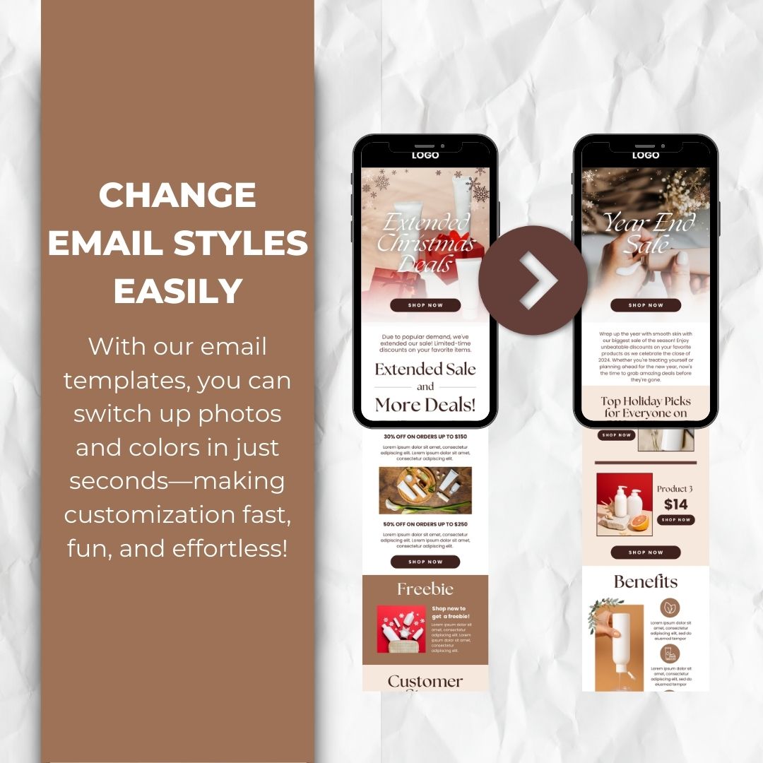 change email styles with our Christmas email template