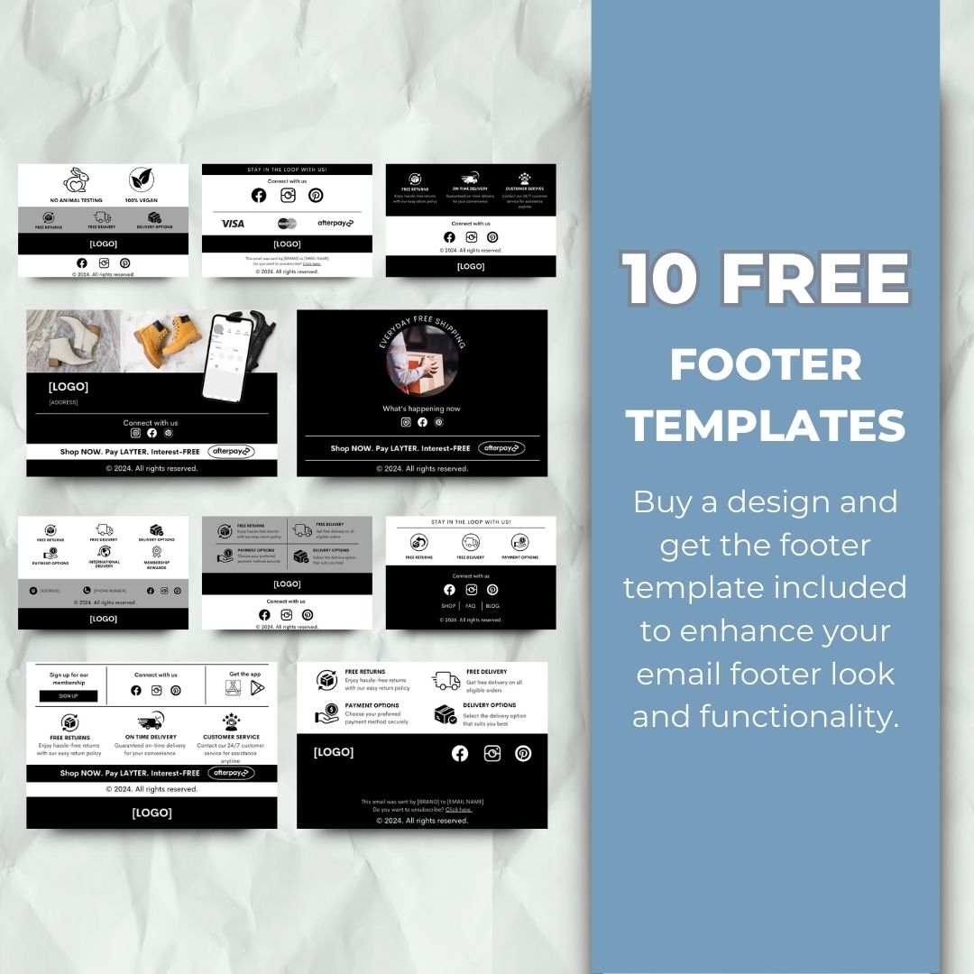 Christmas email footer template