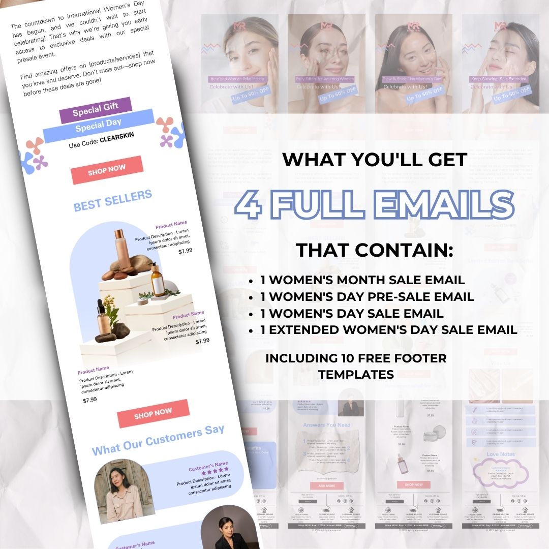 Womens day pre sale email template