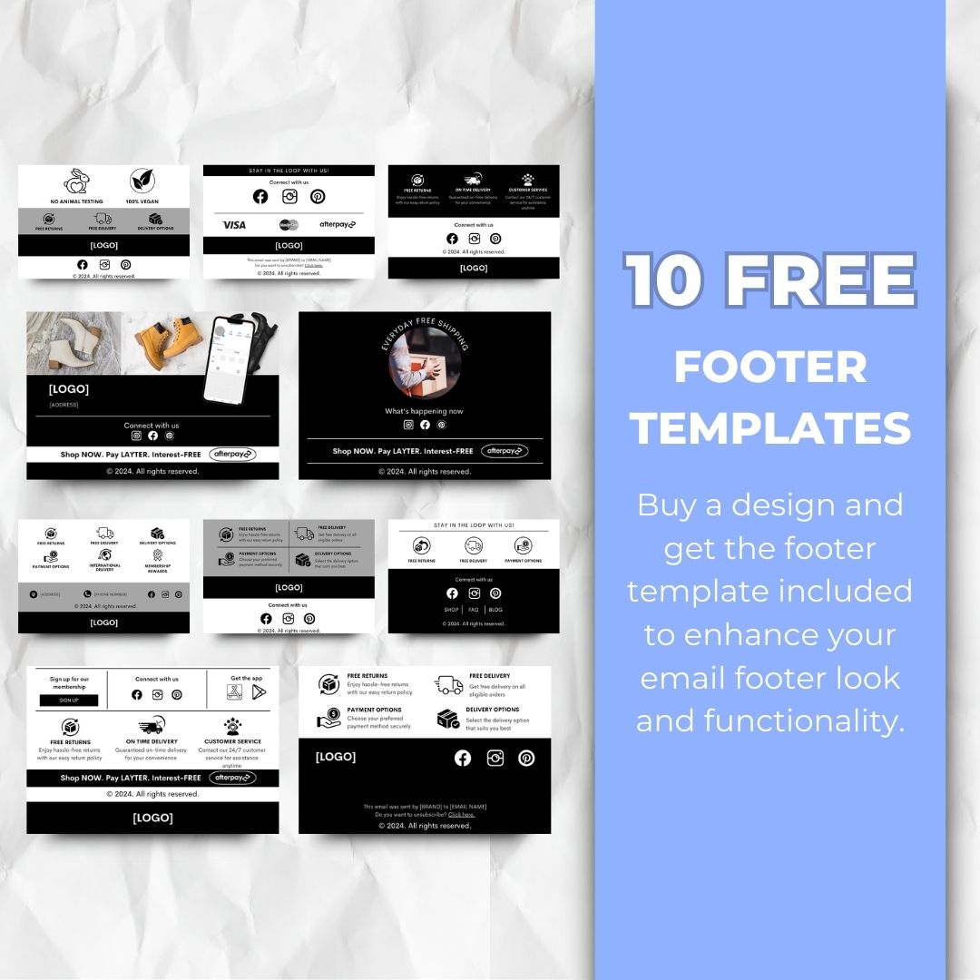 Womens day email footer template