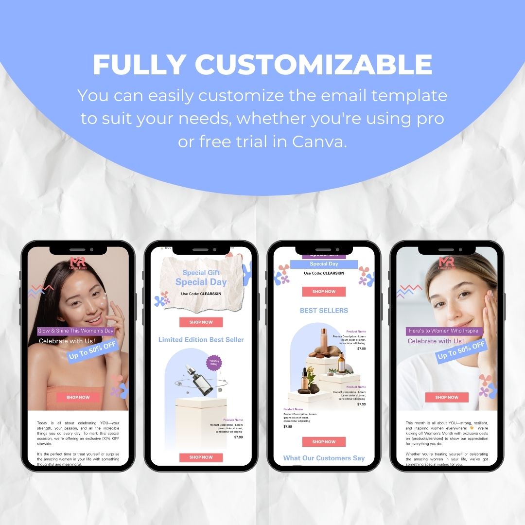 Skin Care Women's Day Email Template