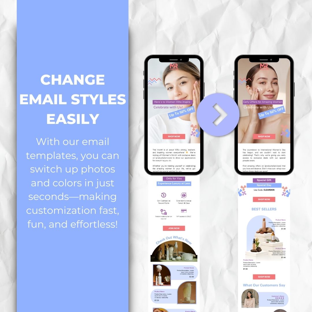 Skin Care Women's Day Email Template
