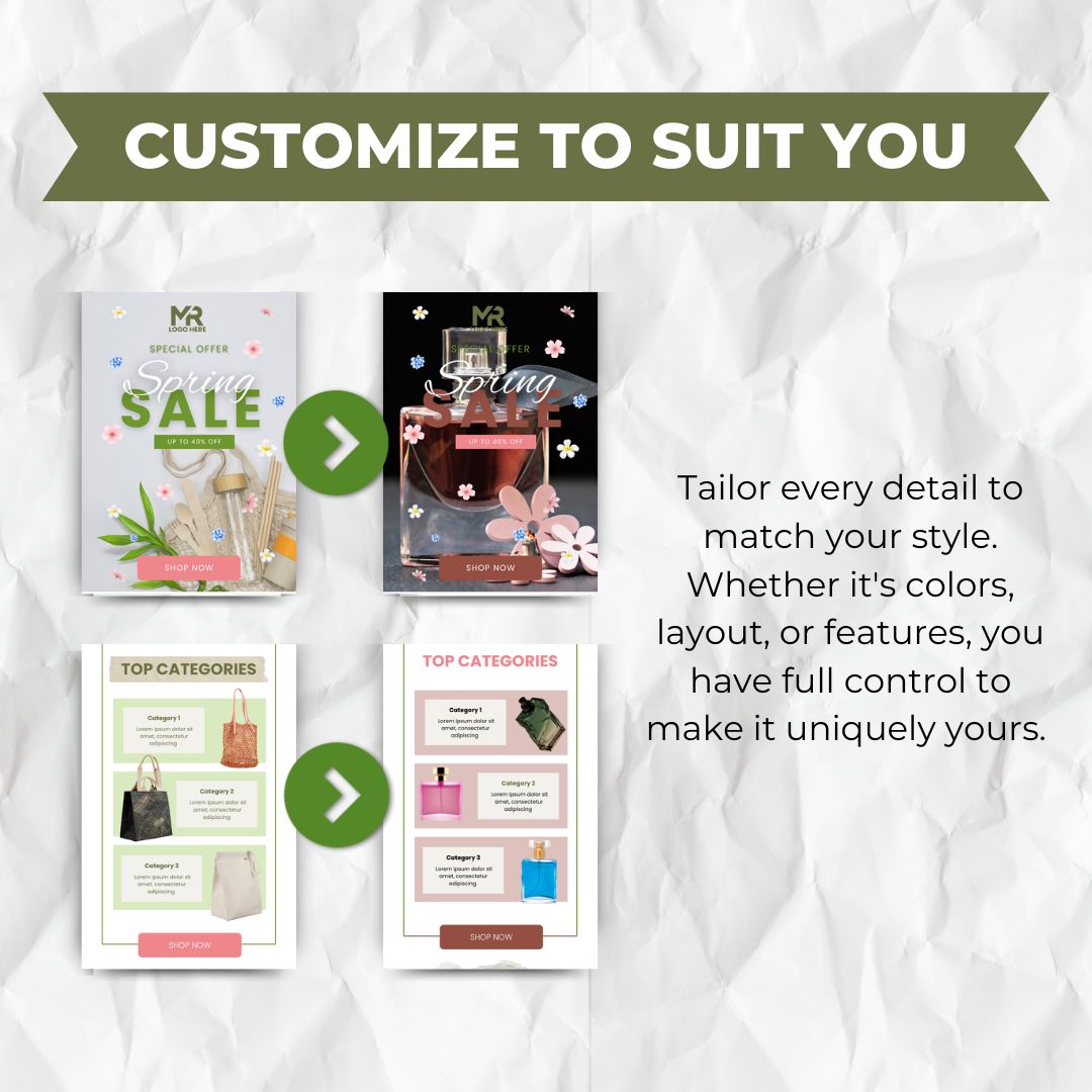 customize email template to suit you