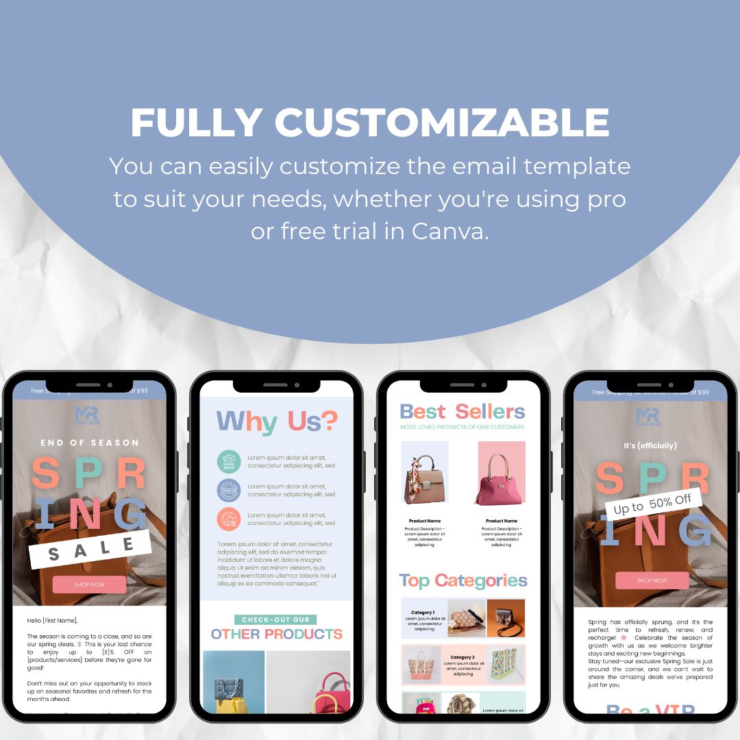 customizable email template