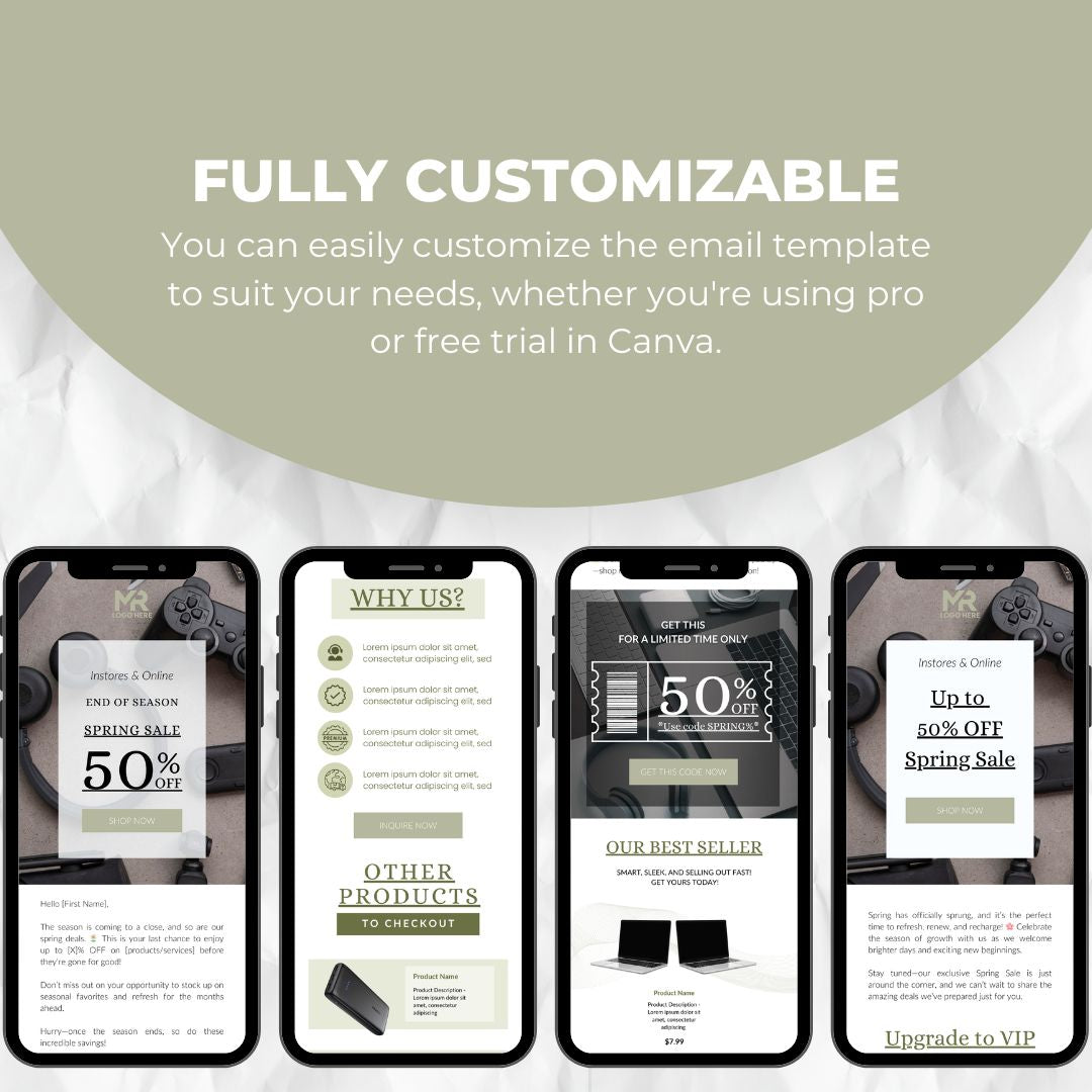 customizable email template