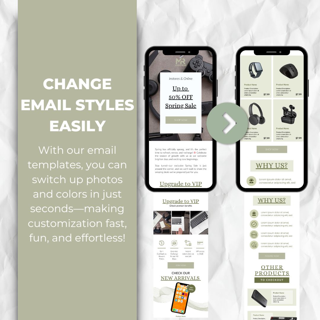editable email template