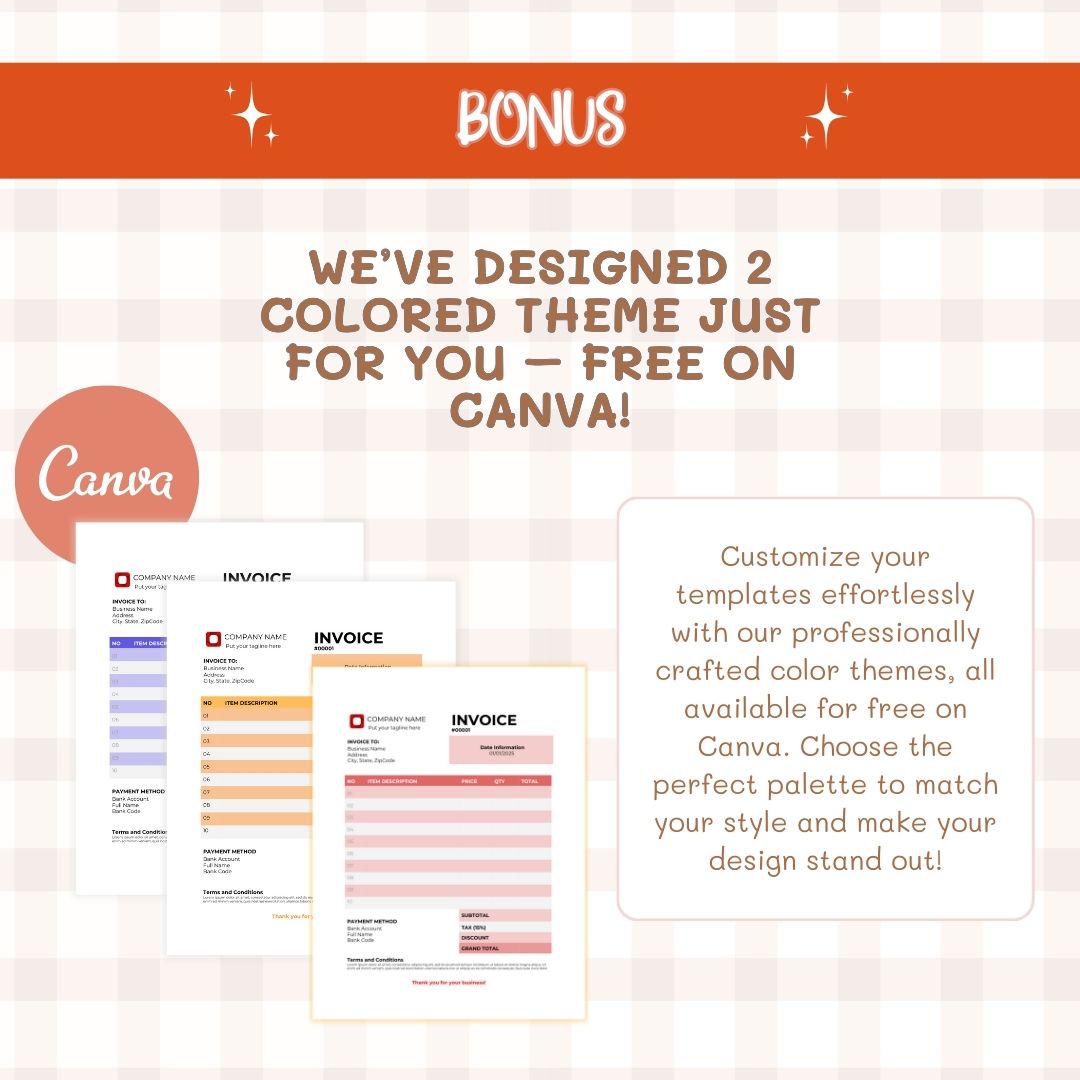 colored theme invoice template