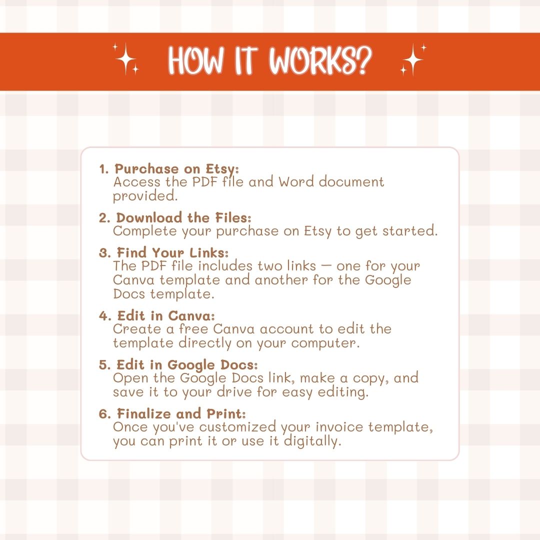 how the invoice template works