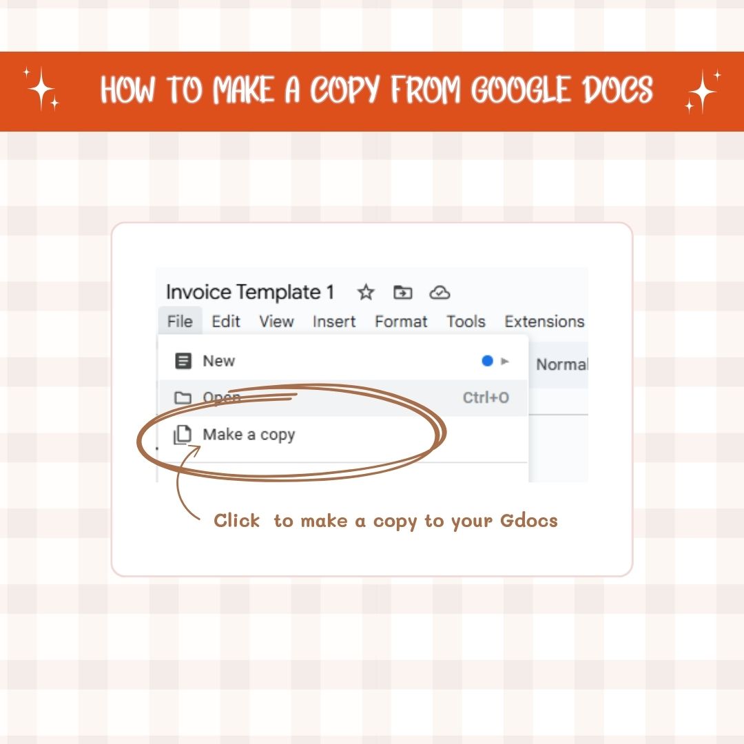 how to make a copy of the invoice template
