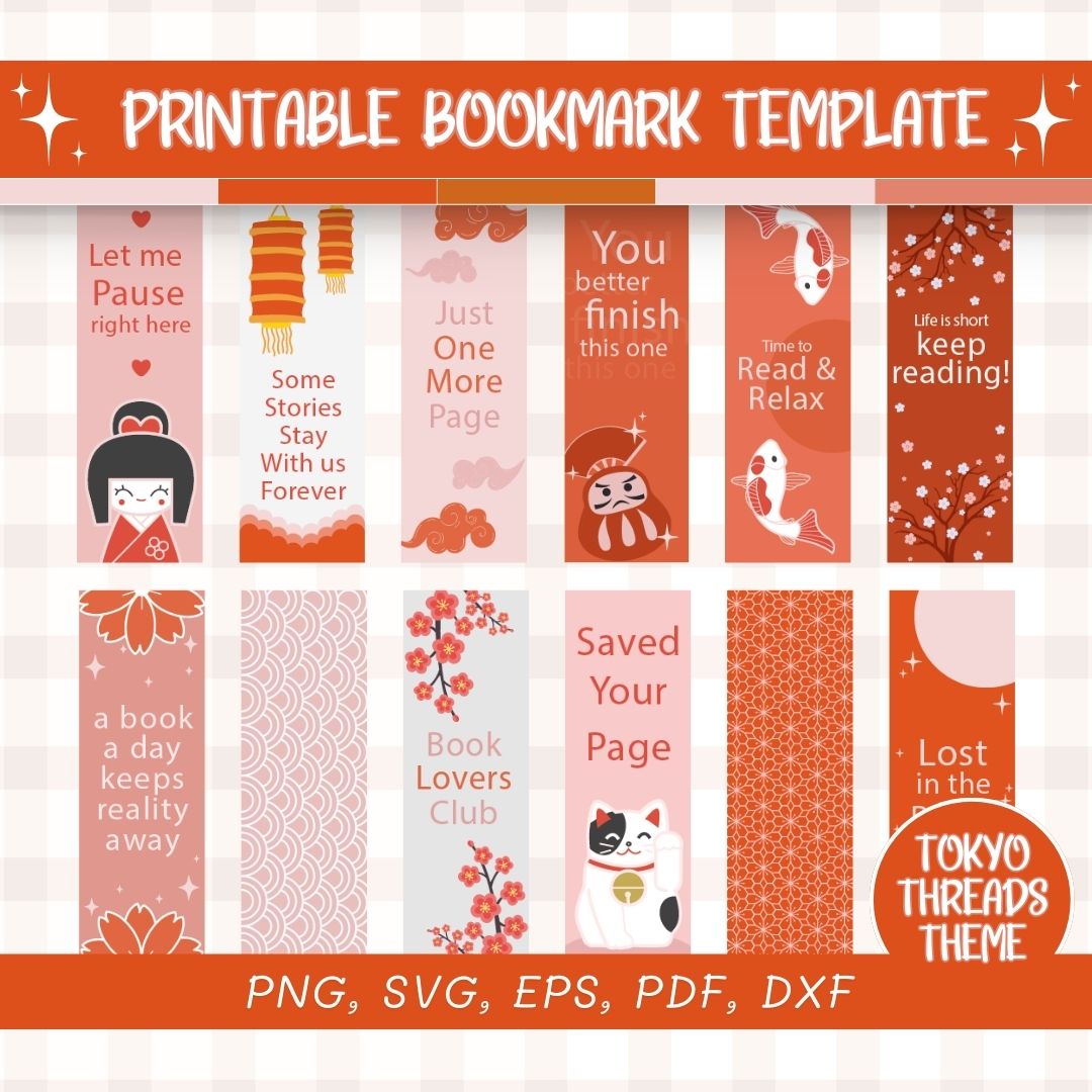 Printable bookmark template