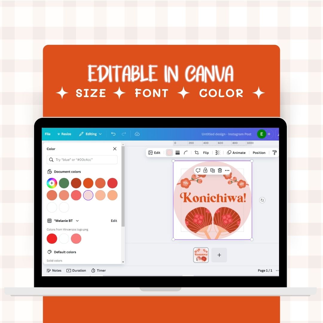 editable Digital sticker label