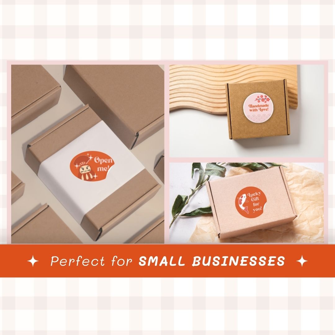 Digital sticker label template perfect for small businesses