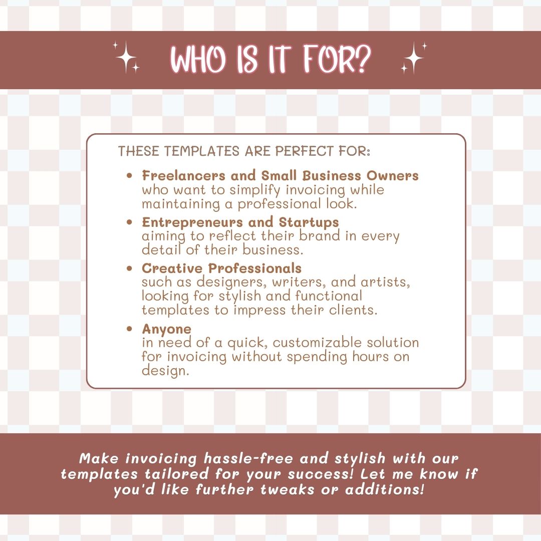 who is the invoice template for