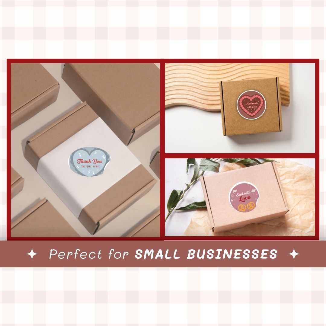 Digital sticker label template perfect for small businesses