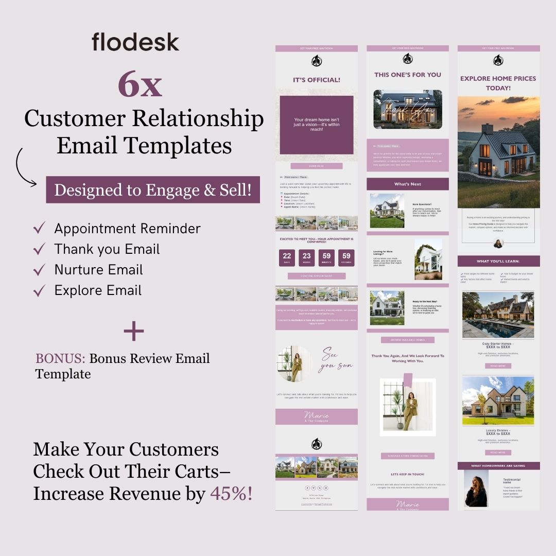 Flodesk Real Estate Business Customer Relationship Email Template