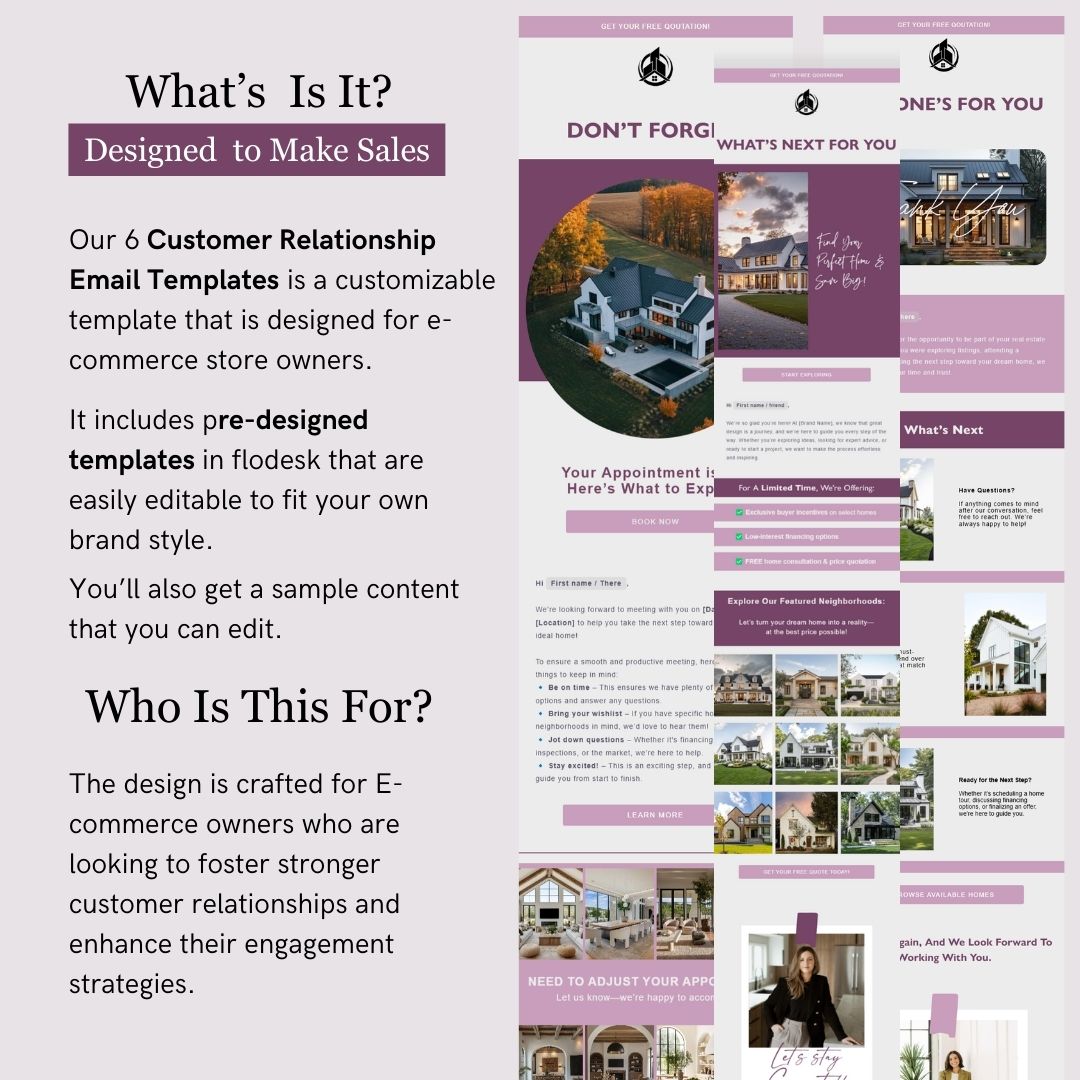 Flodesk Real Estate Business Email Template