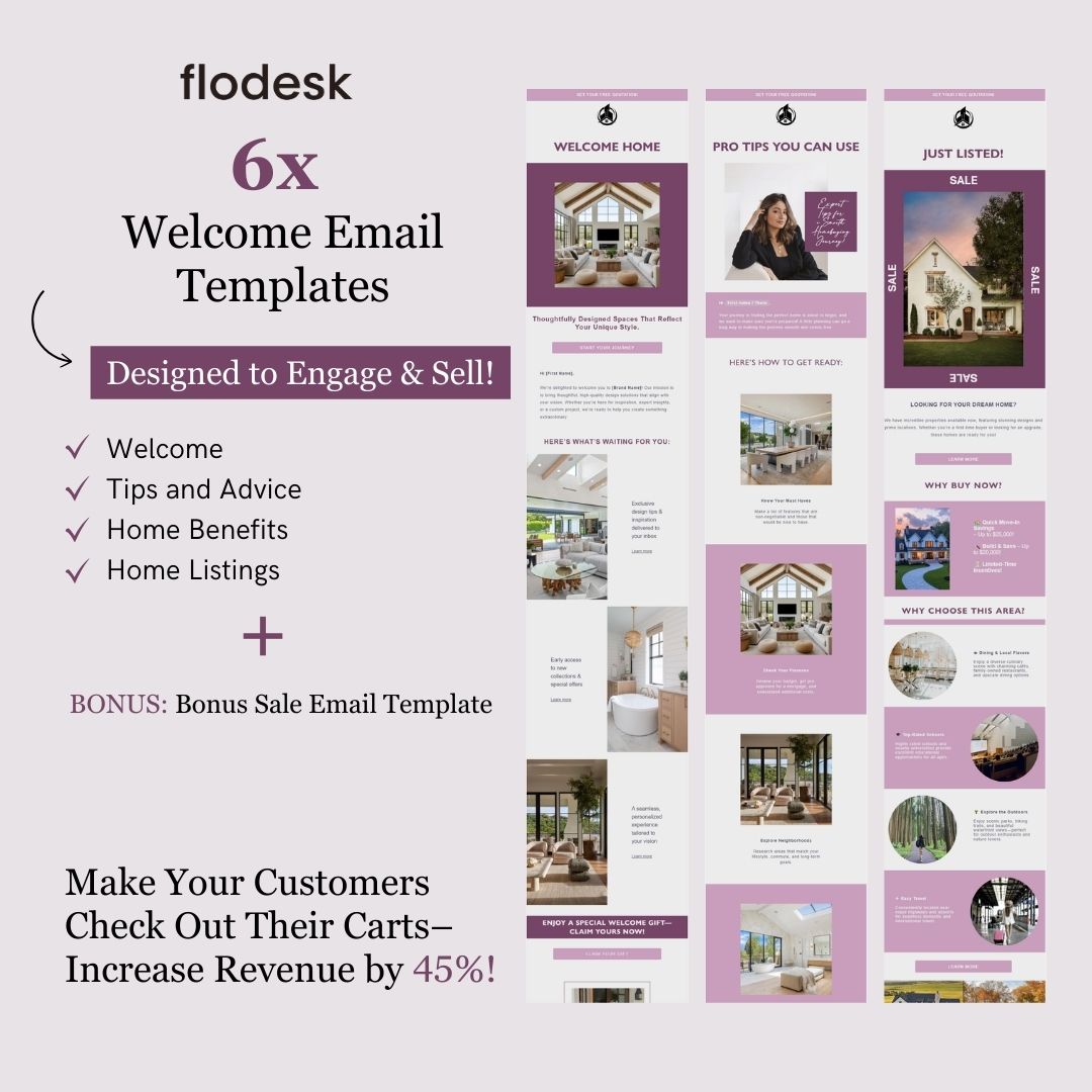 Flodesk Real Estate Business Welcome Email Template