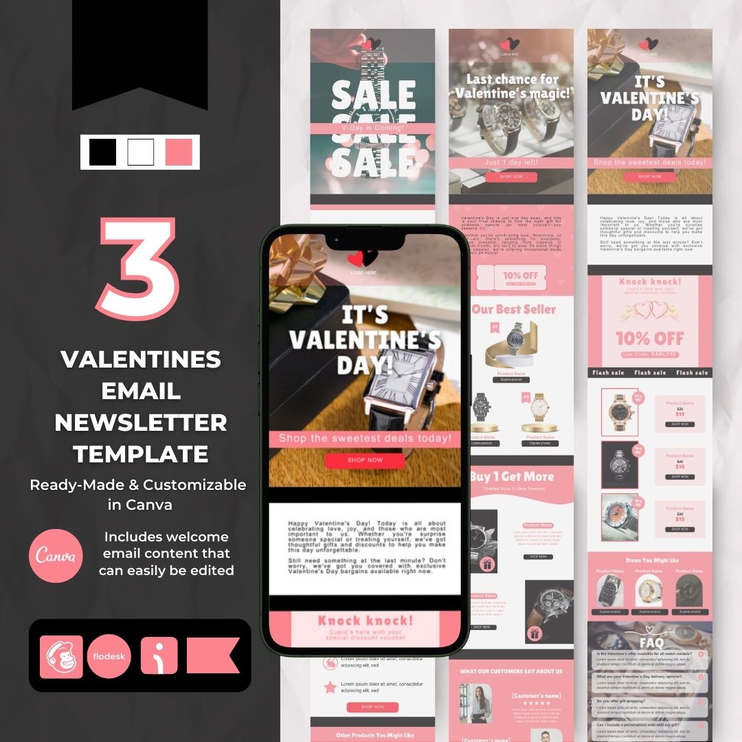 Valentines email newsletter template