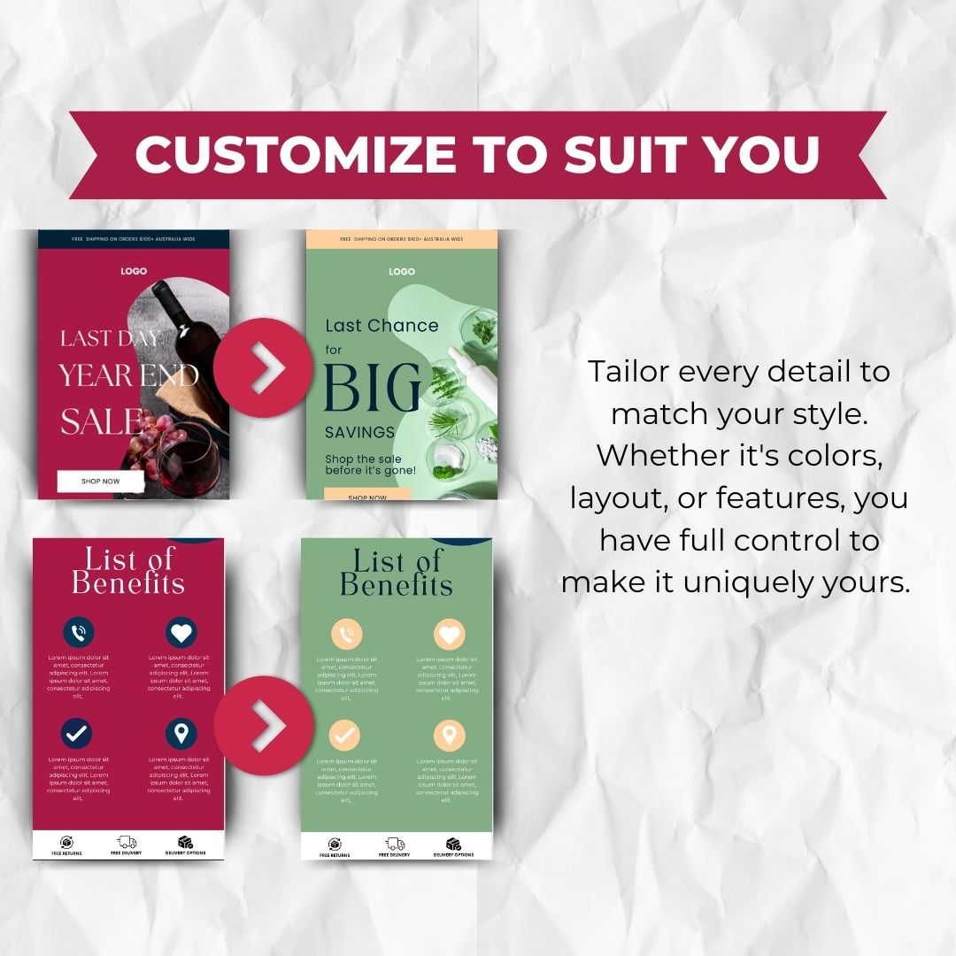 editable Christmas email template