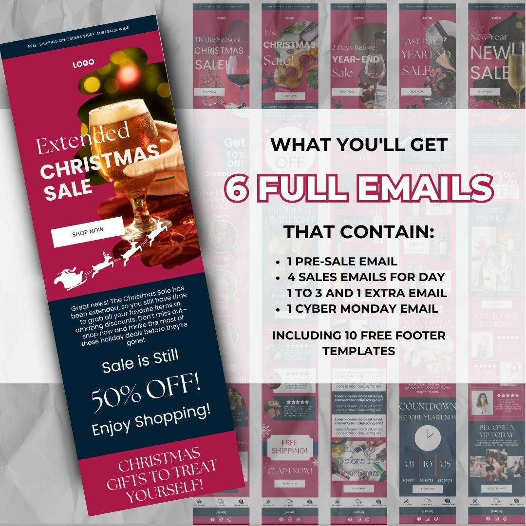 Christmas pre sale email template