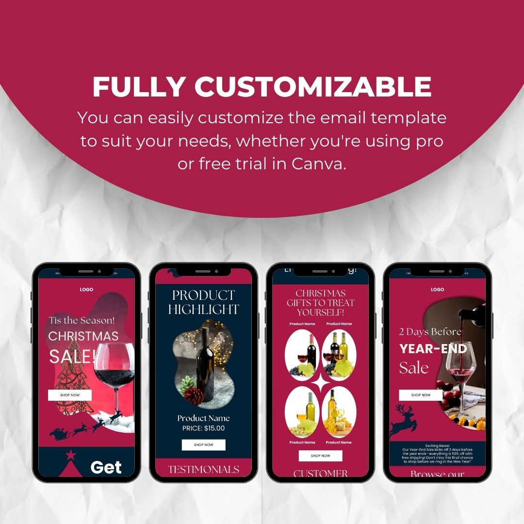 customizable Christmas email template