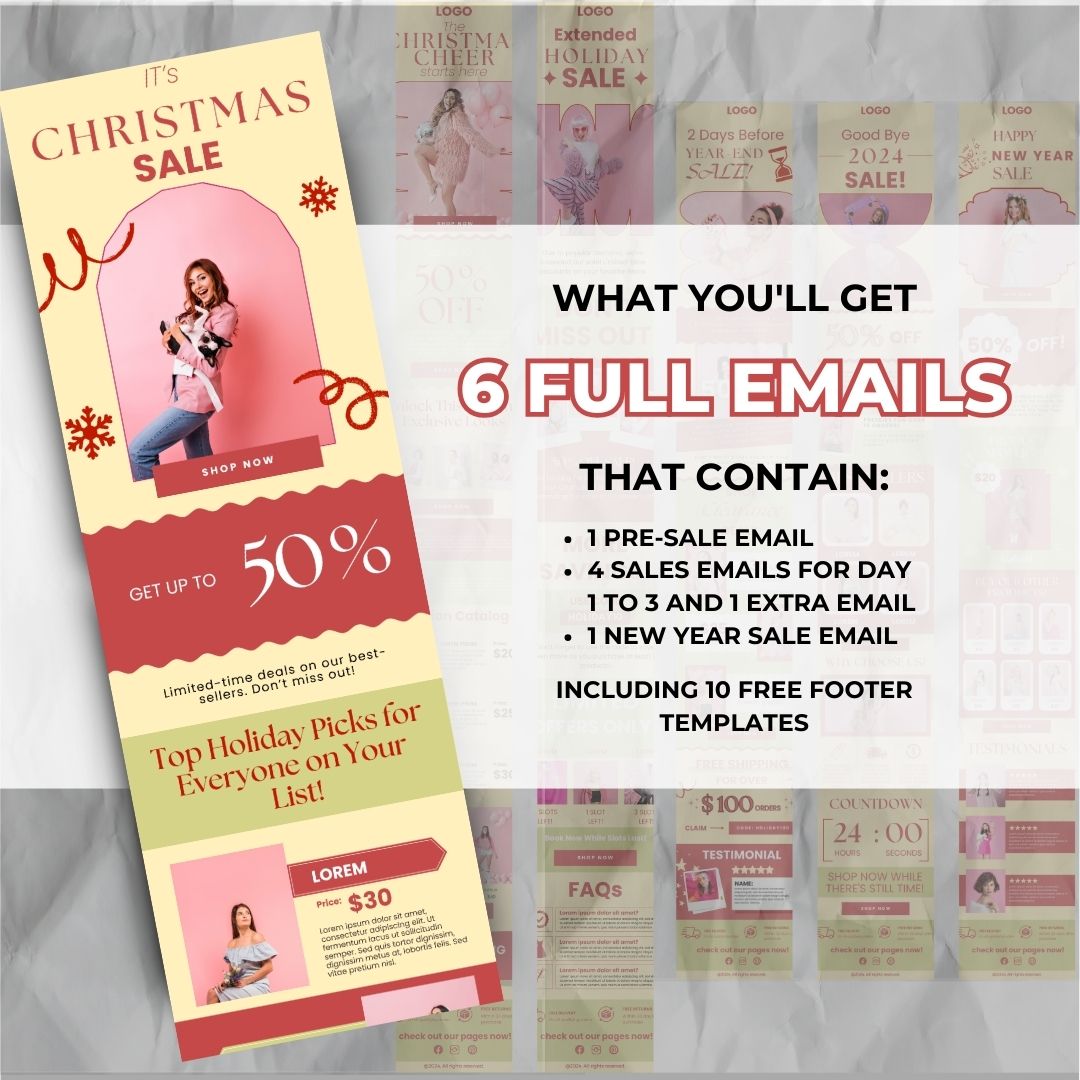 Christmas pre sale email template