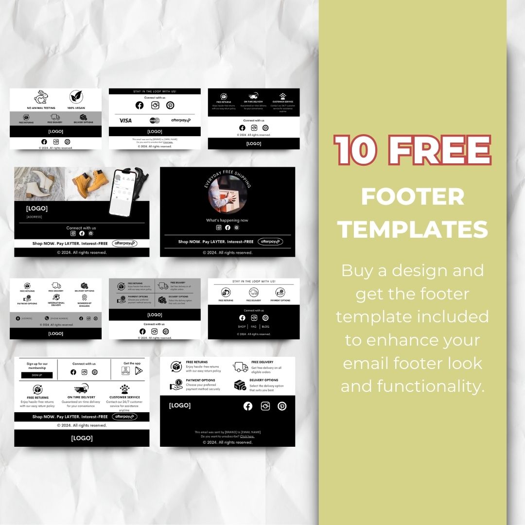 Christmas email footer template