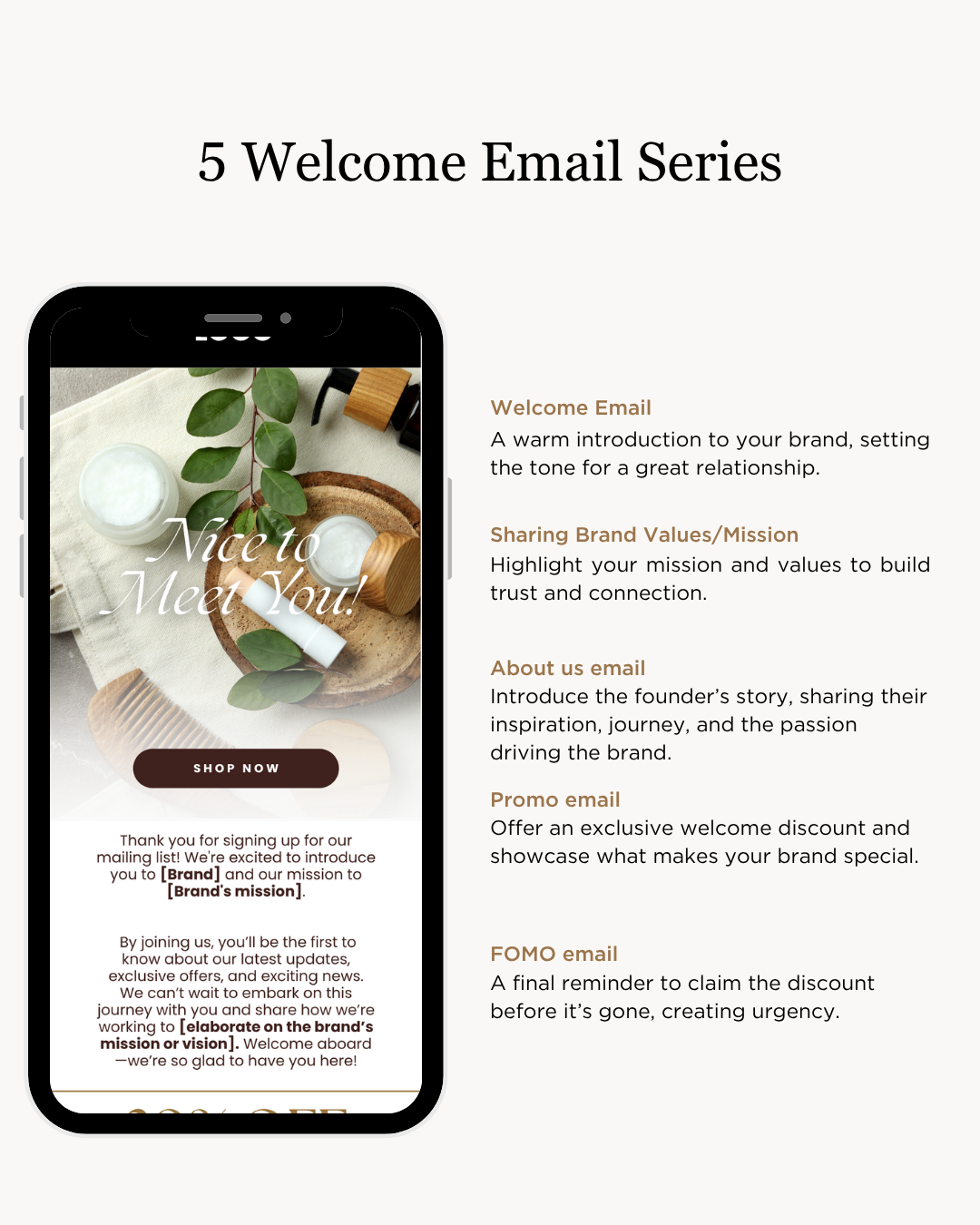 E-commerce Email Marketing Newsletter Canva Template Bundle for Klaviyo Mailchimp and Flodesk | Skincare