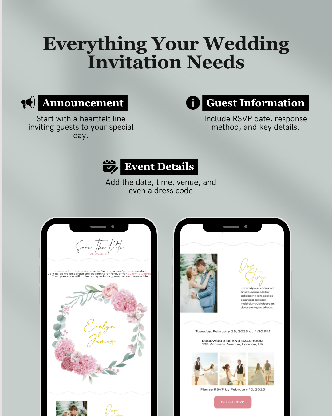 everything your wedding invitation needs