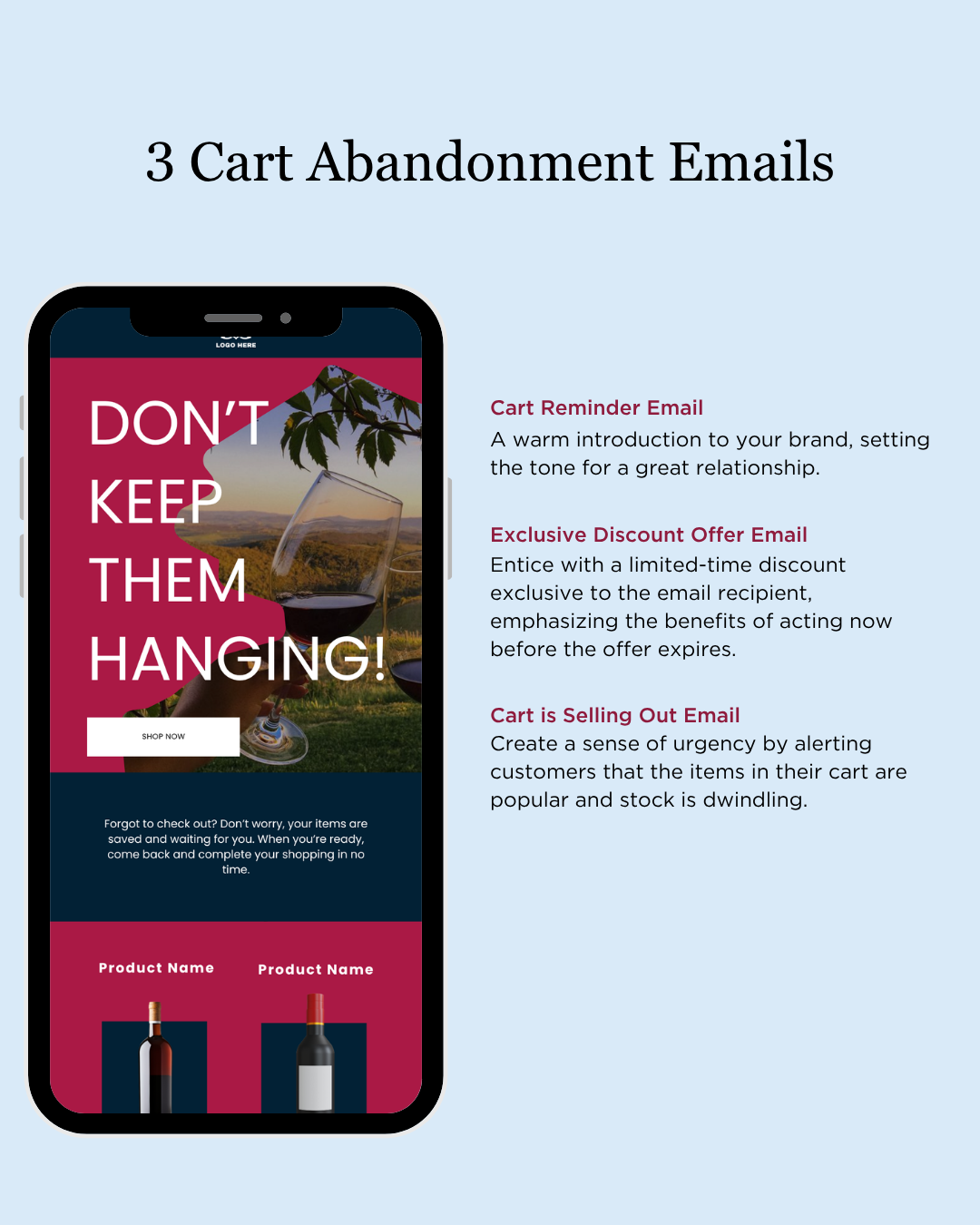 E-commerce Email Marketing Newsletter Canva Template Bundle for Klaviyo Mailchimp and Flodesk | Wine