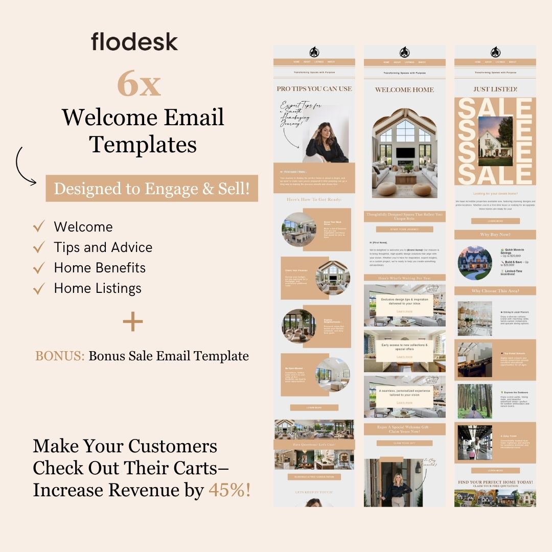 Flodesk Real Estate Business Welcome Email Template