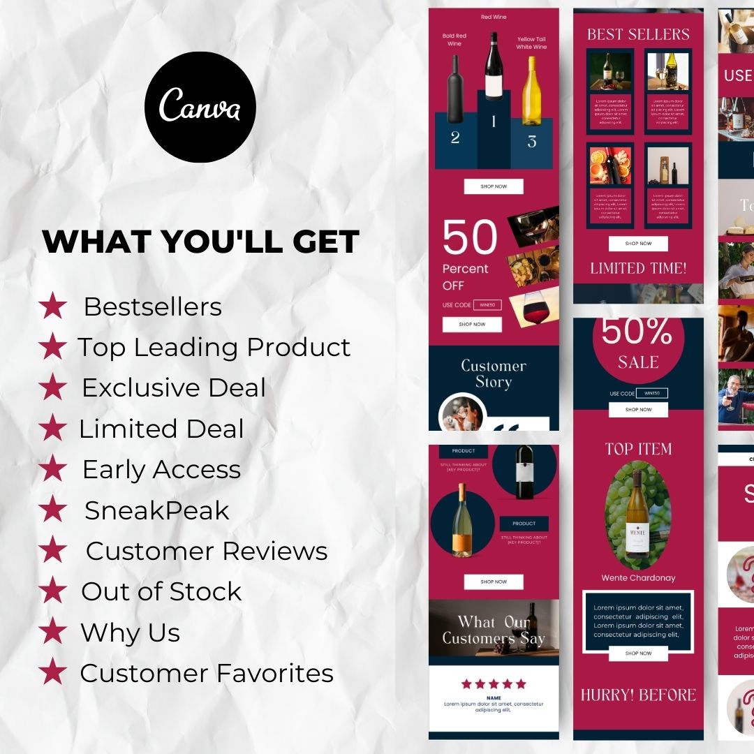 what you will get with blak friday email template