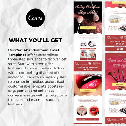 Make Up Cart Abandonment Email Template for Small Business Owners