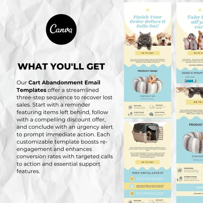 What you will get with our cart abandonment email template