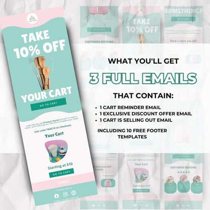 Cart abandonment email reminder