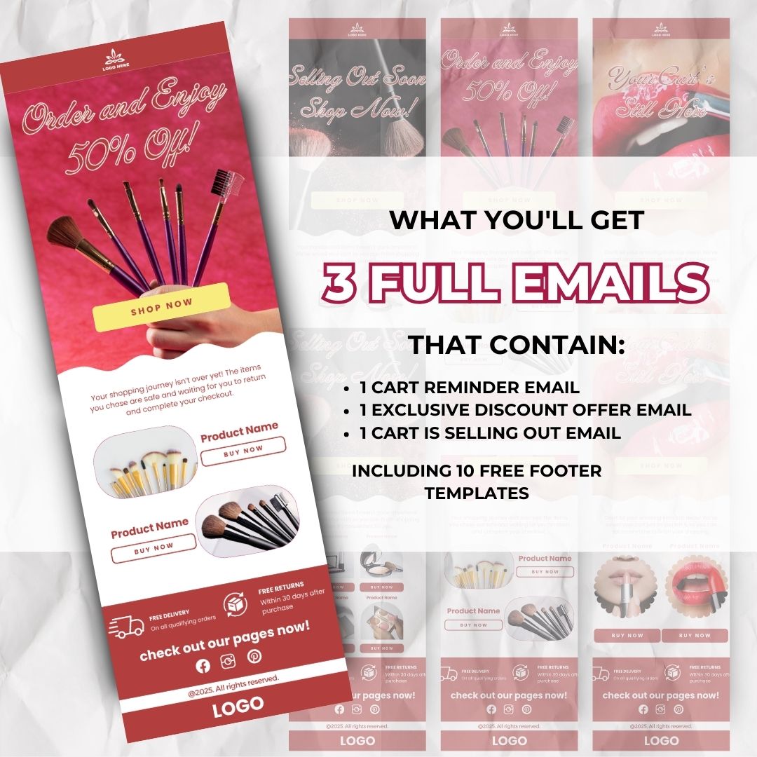 Make Up Cart Abandonment Email Template for Small Business Owners