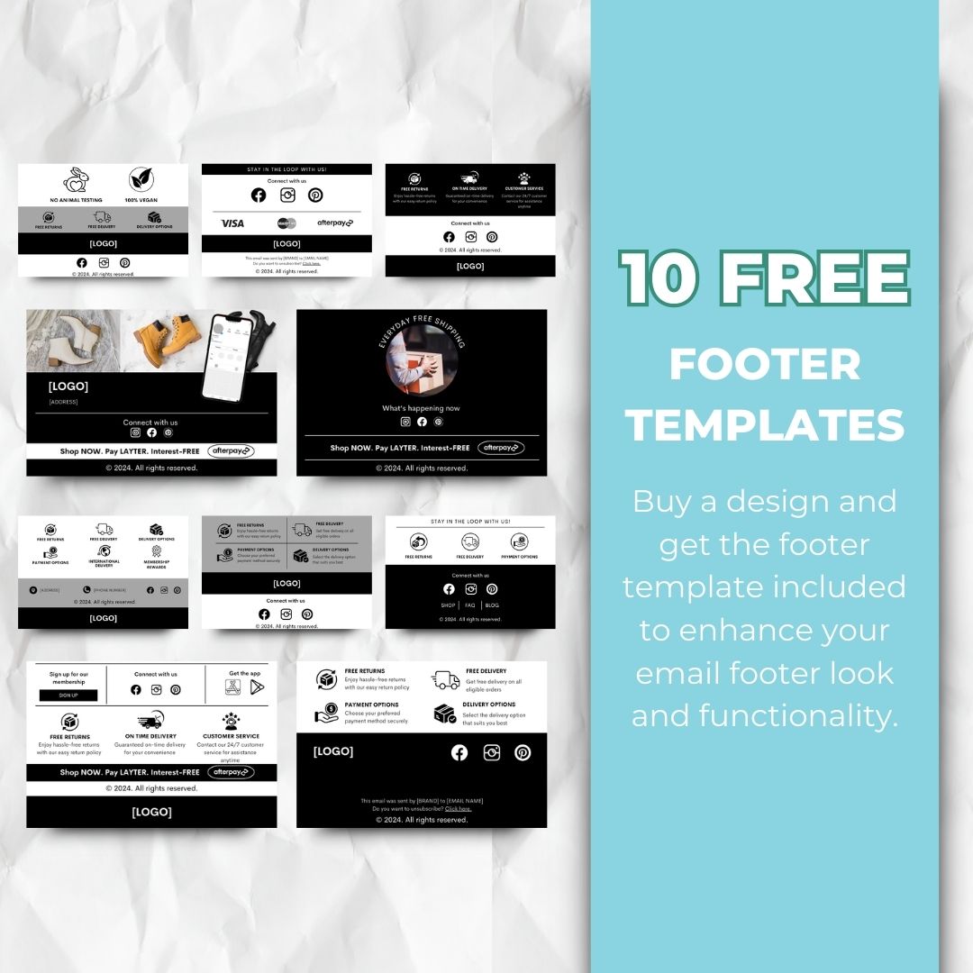 cart abandonment footer templates