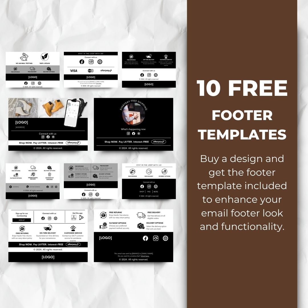 cart abandonment footer templates