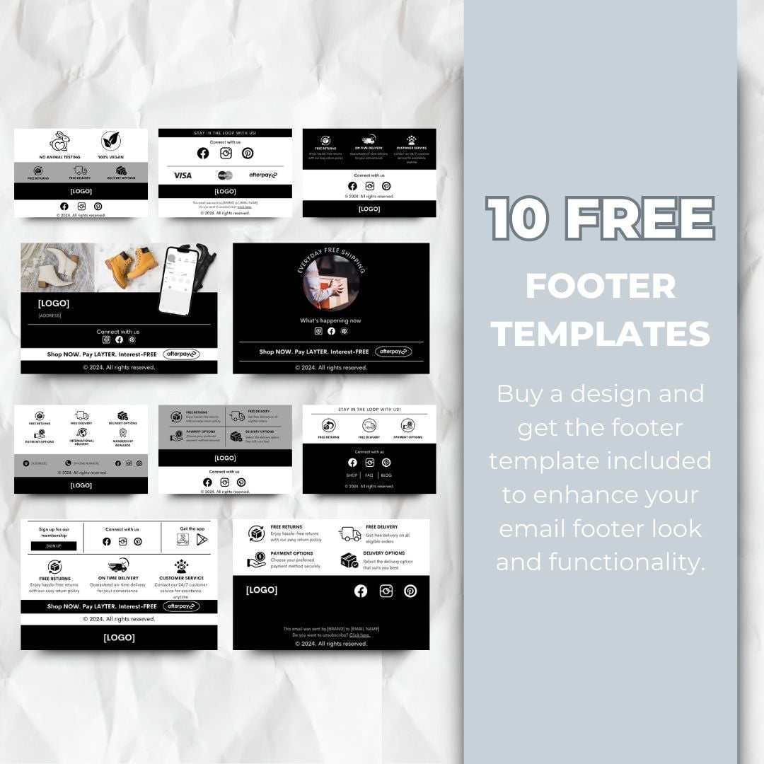 cart abandonment footer templates