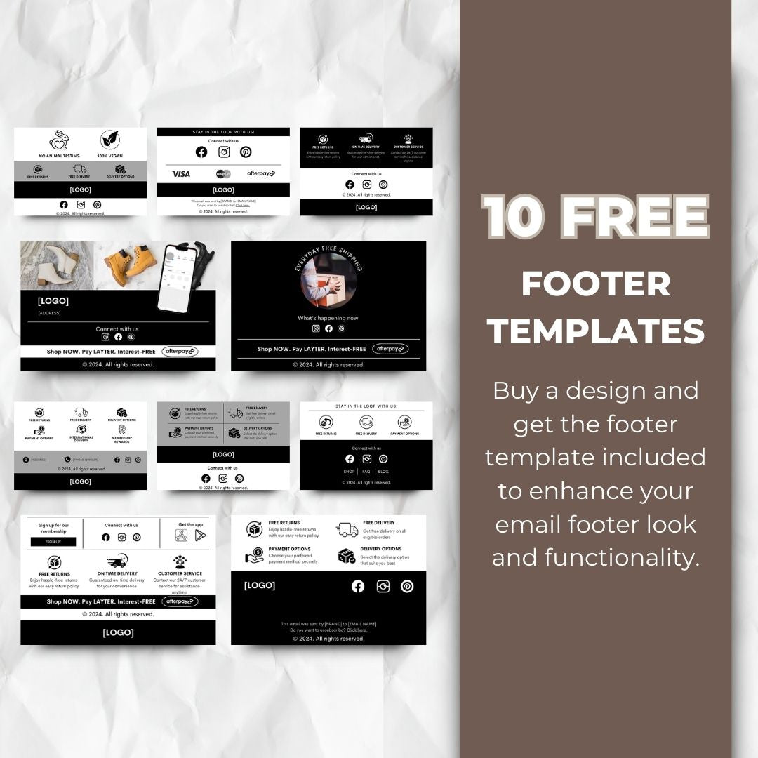 cart abandonment footer templates
