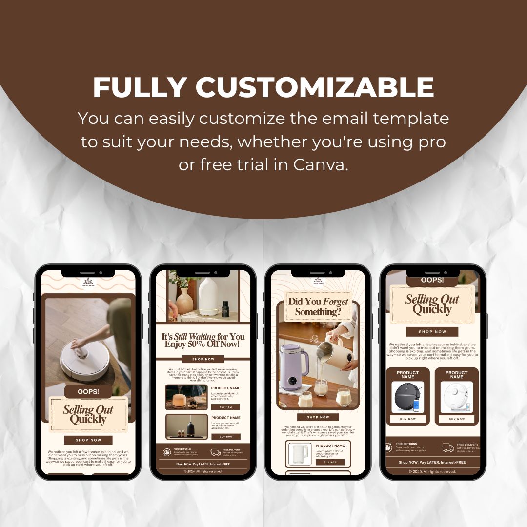 fully customizable email template