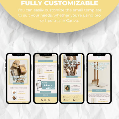 Eco Supplies Cart Abandonment Email Template - Light Green & Yellow