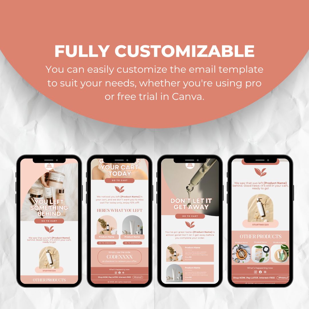 fully customizable email template
