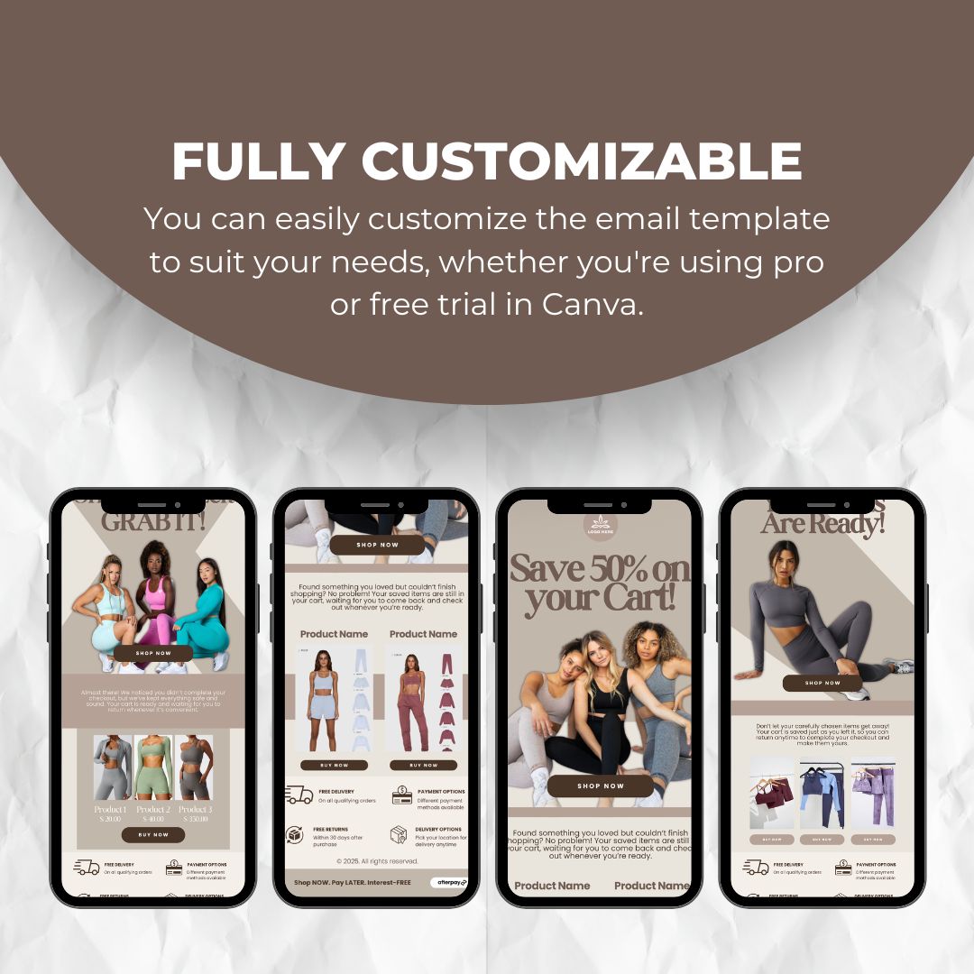 fully customizable email template