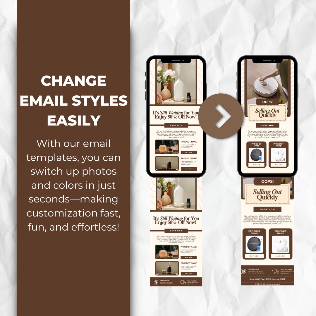 change the email template style easily