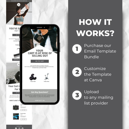 Fitness Equipment Cart Abandonment Email Template - Grey