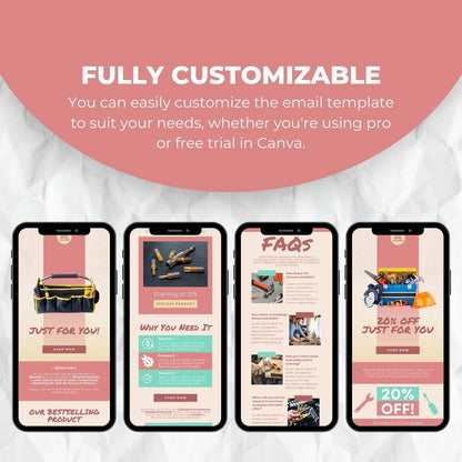 fully customizable email template